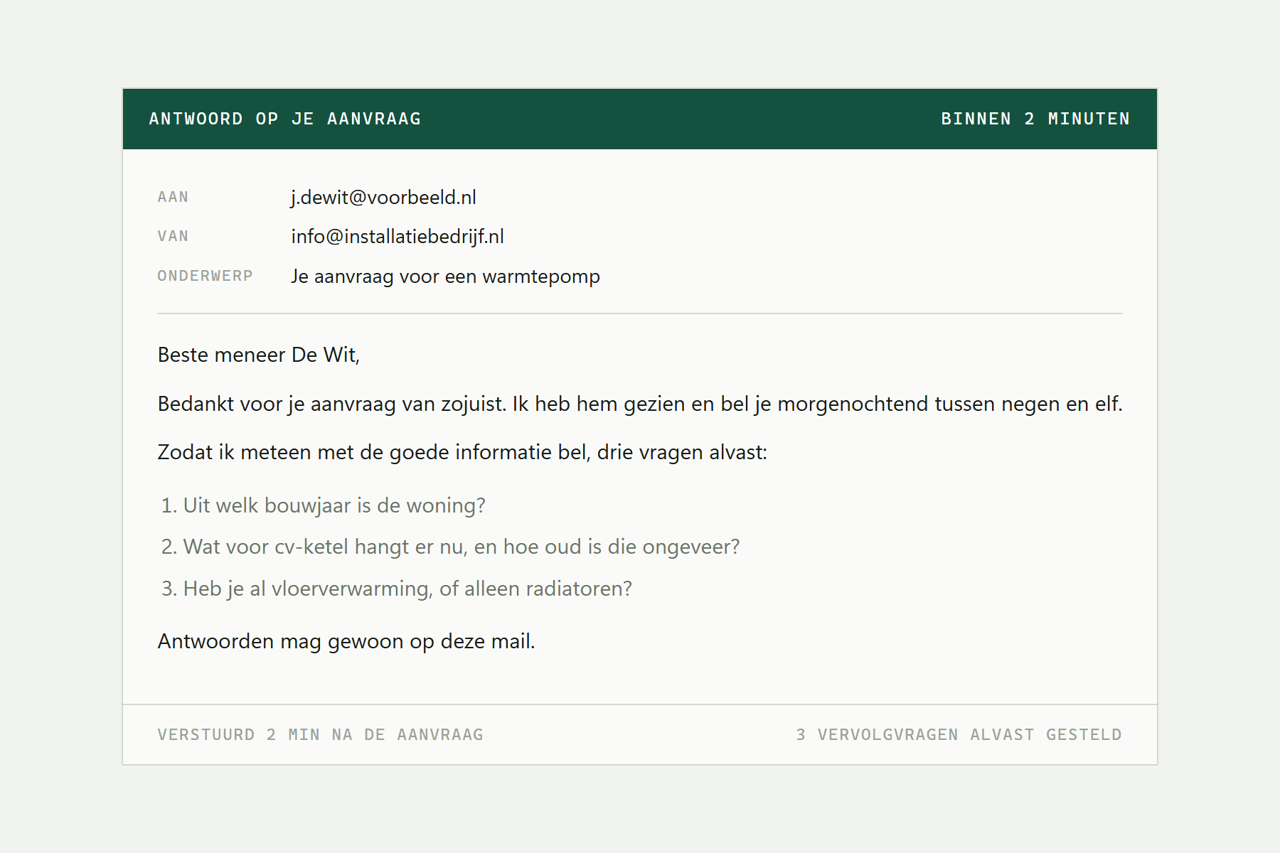 Formulier-opvolging: hoe het eruitziet als het draait